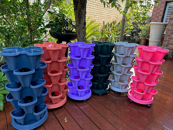 Stackable Garden Pots (With Wheels)