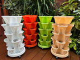 Stackable Garden Pots (With Wheels)