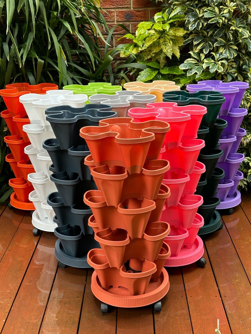 Stackable Garden Pots (With Wheels)