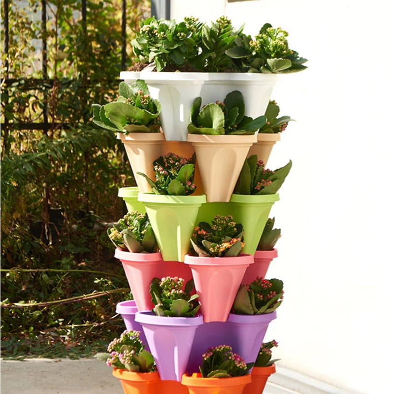 Stackable Garden Pots (With Wheels)