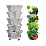 Stackable Garden Pots (With Wheels)