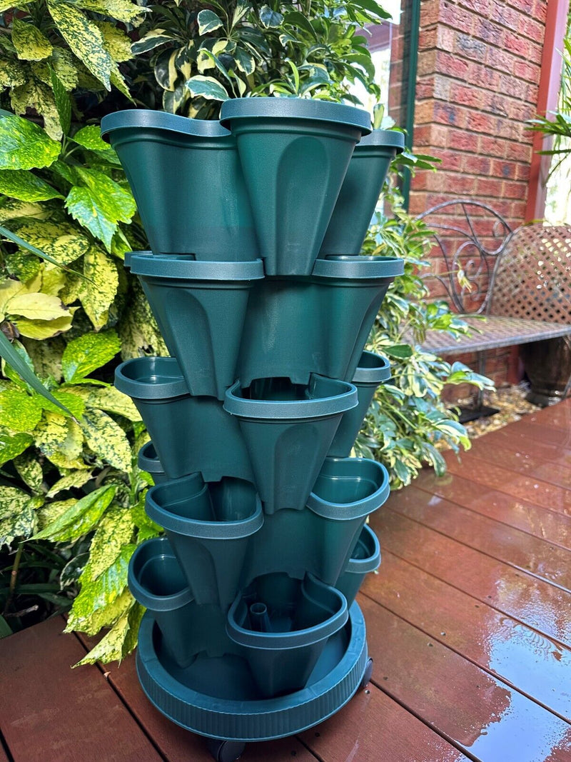 Stackable Garden Pots (With Wheels)