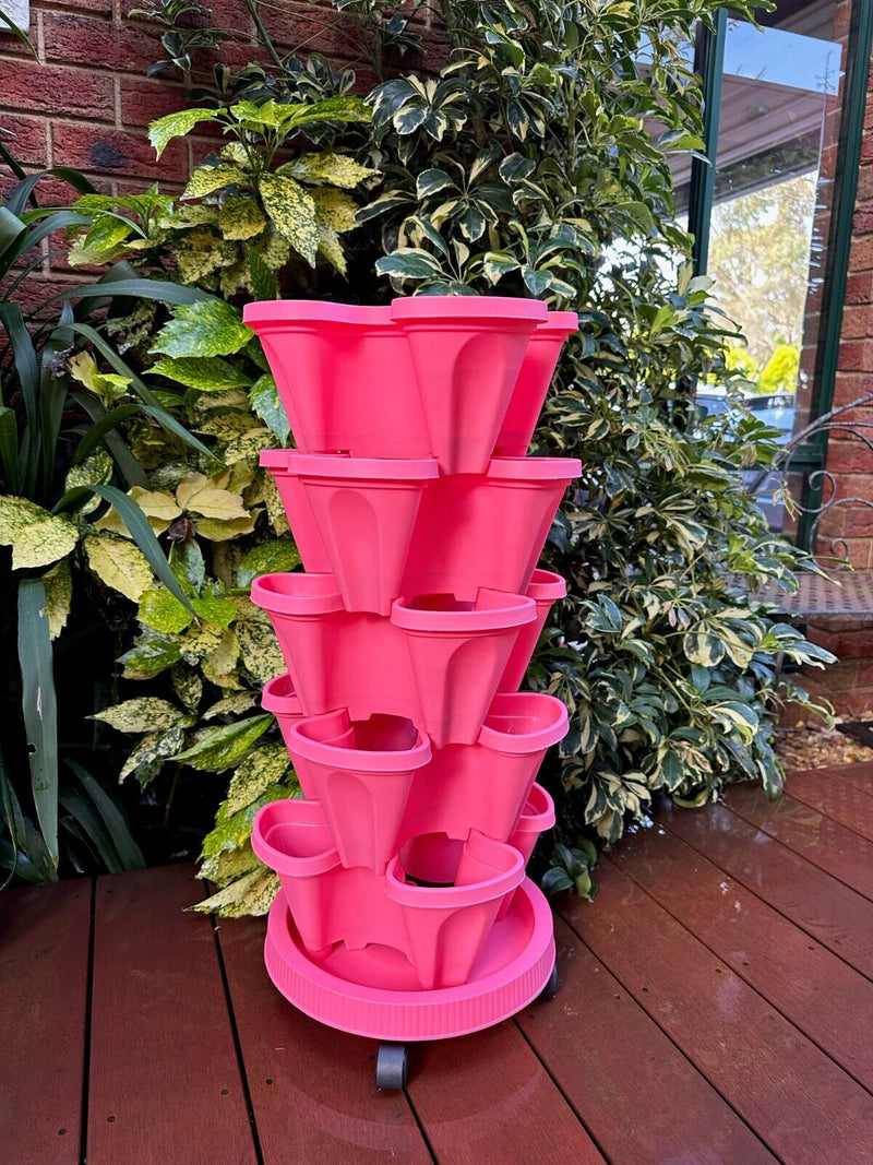 Stackable Garden Pots (With Wheels)